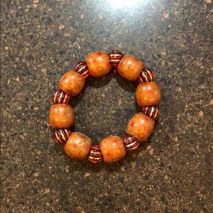 Wooden beaded bracelet